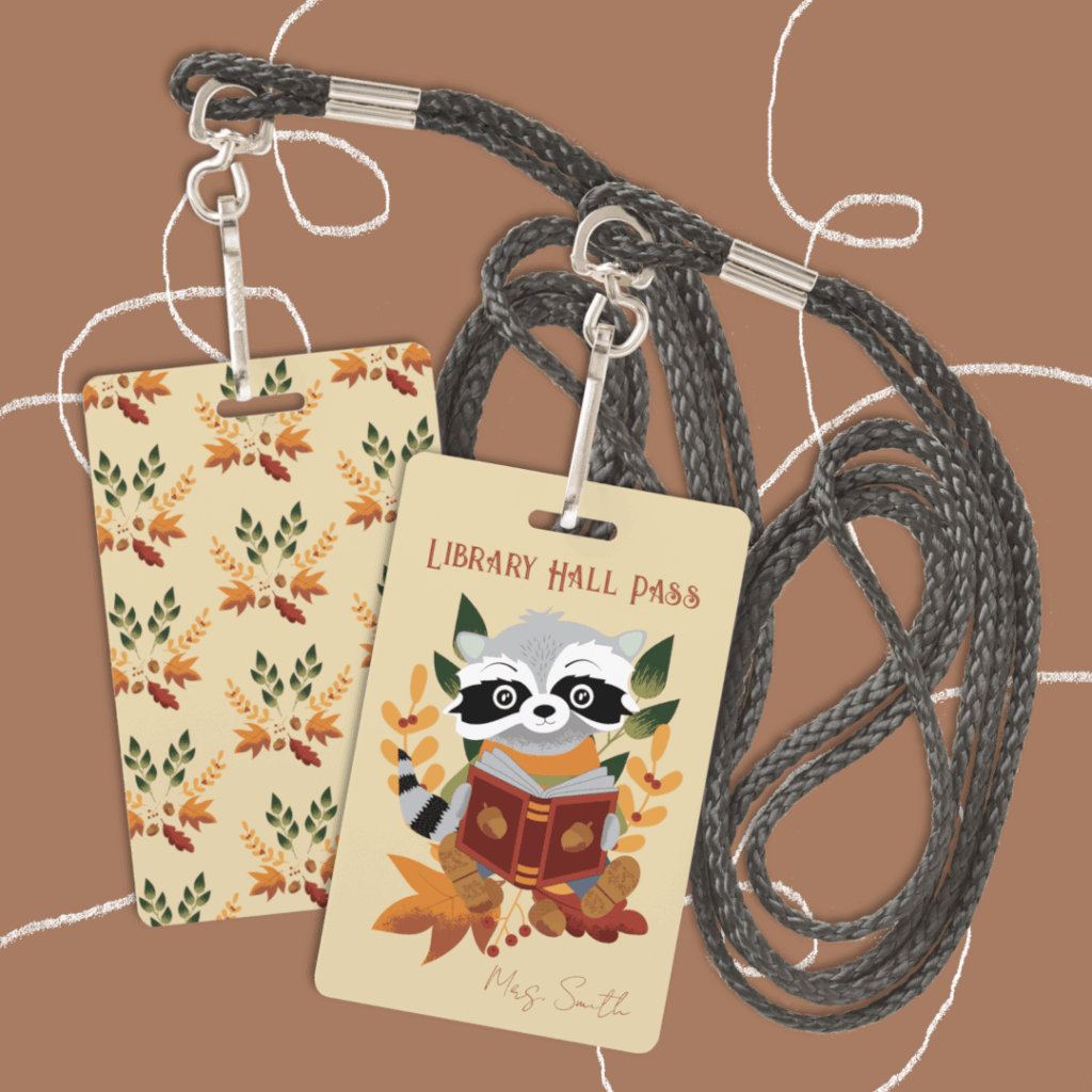 Reading raccoon library hall pass badge. Reading raccoon library hall pass badge.