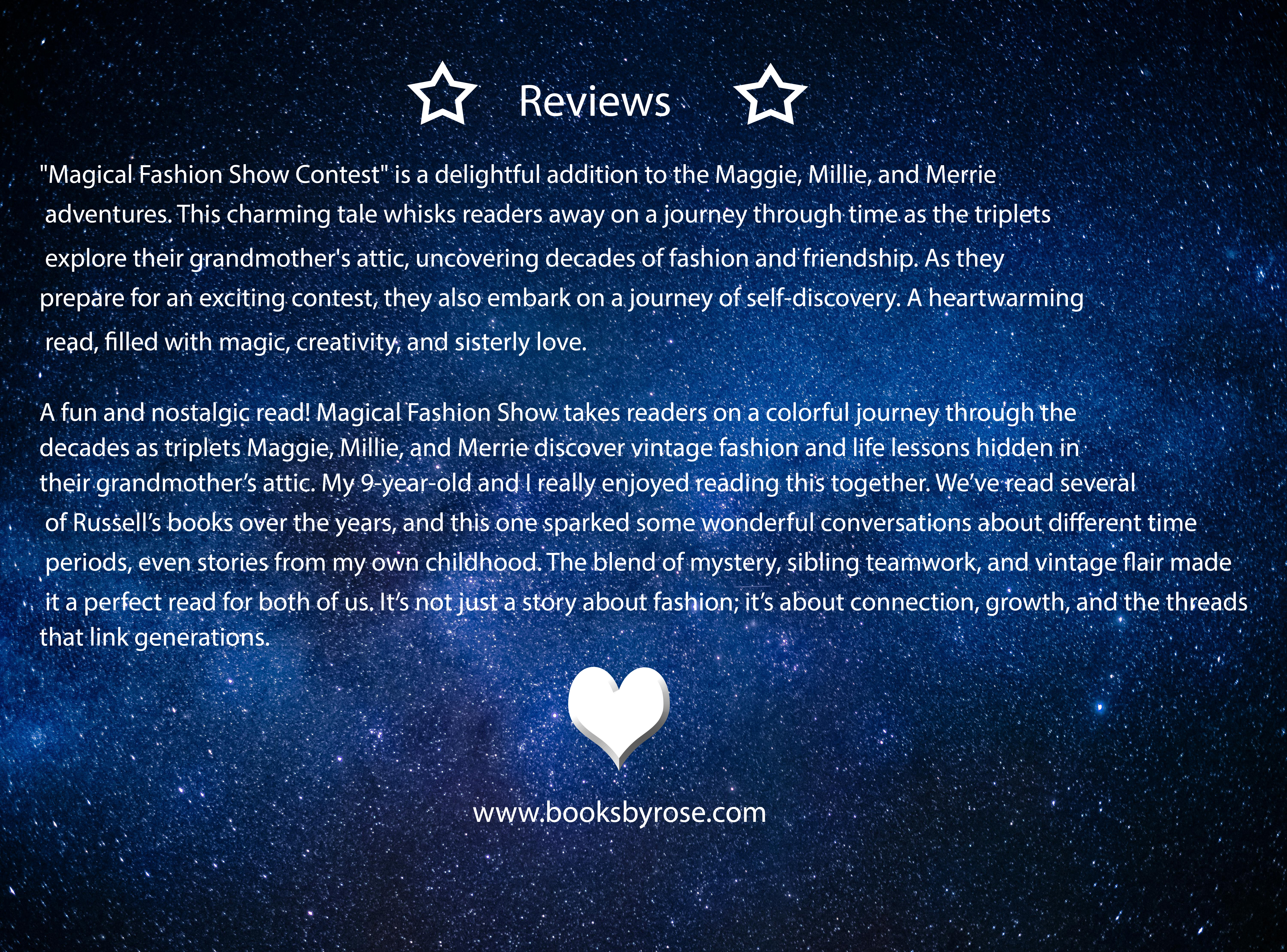 Reviews for "Magical Fashion Show Contest."